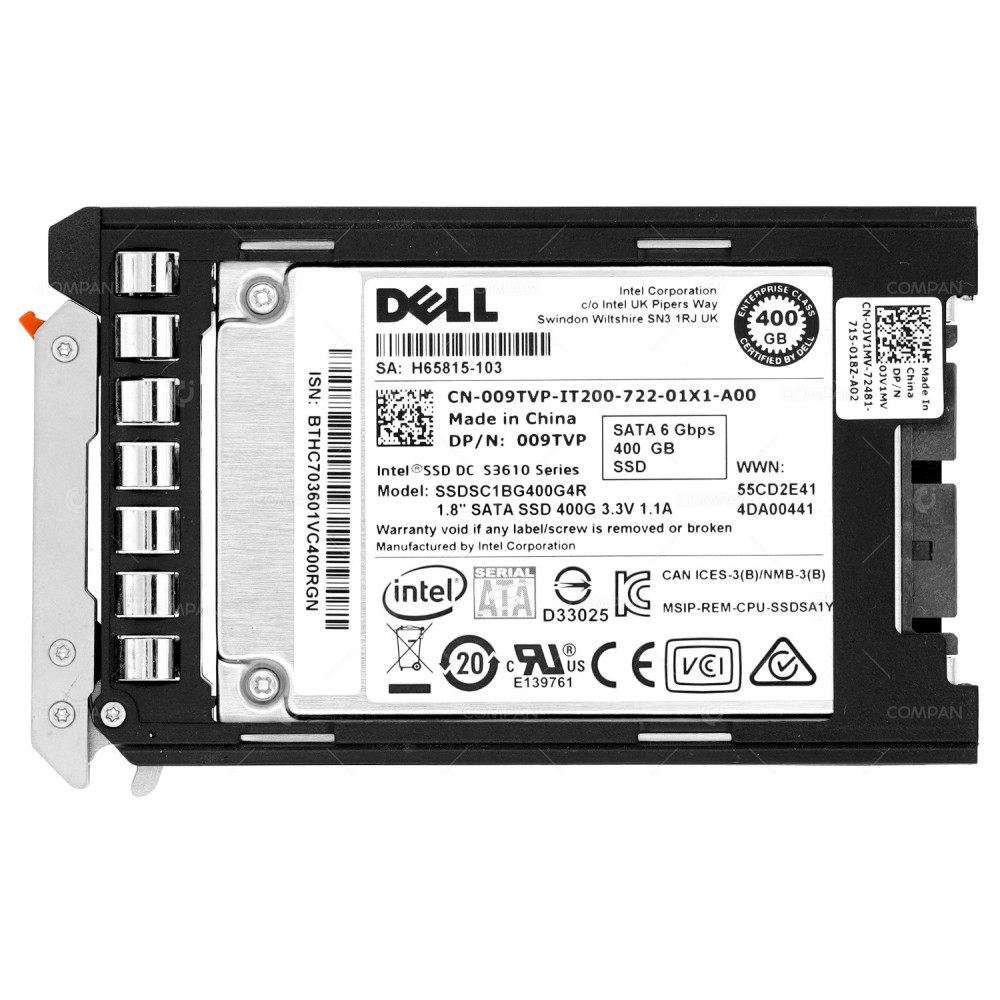 09TVP DELL SSD 400GB µSATA 6G 1.8" FOR POWEREDGE T4130 FC430 FC630 FC830 M420